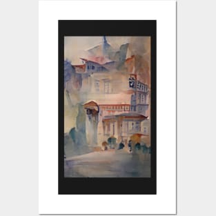 Hill House Watercolor Dream Art Posters and Art